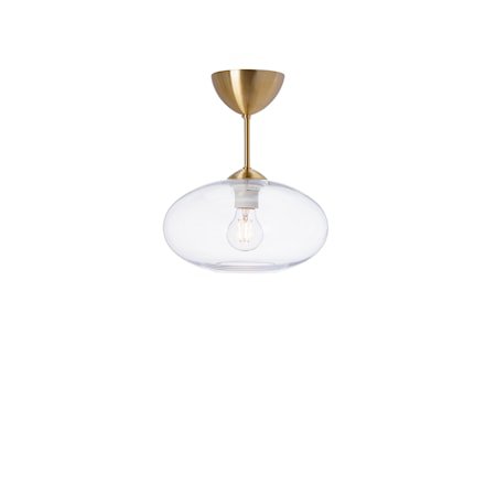 Bullo Plafond messing Klart Glass 32 cm