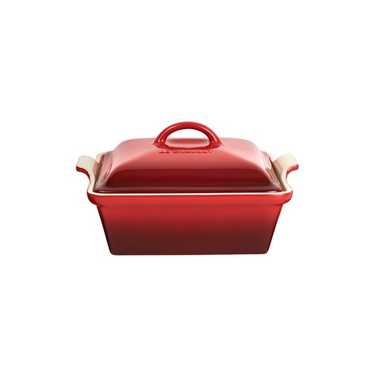 Le Creuset Kvadratisk Fat M/Lokk 23cm Cerise