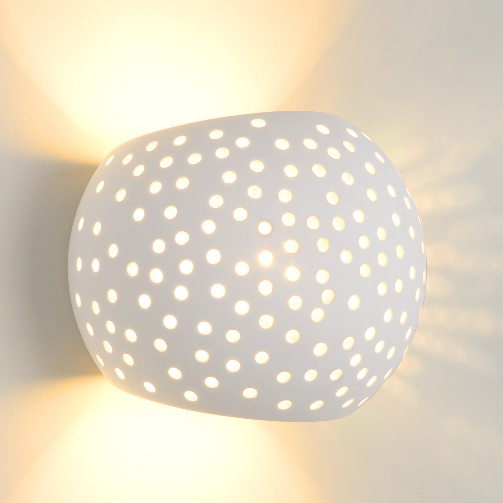 Imponerende vegglampe Gipsy i gips