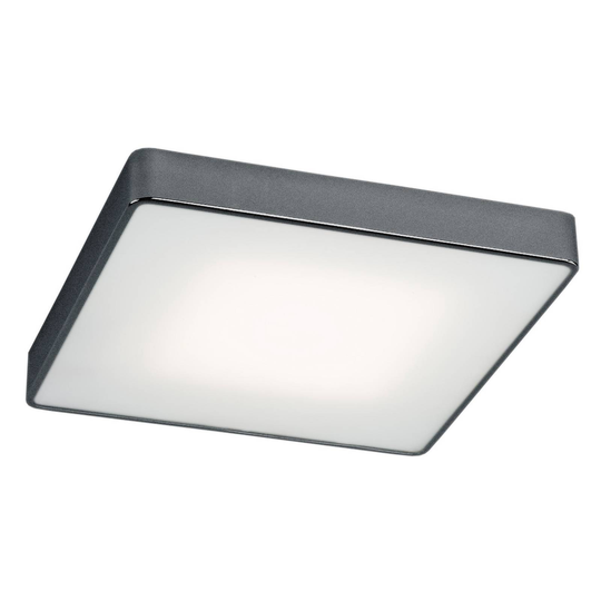 Taklampe Oro i stål og glass, grå, 45 cm
