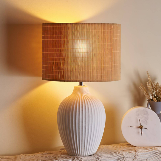 Pauleen Timber Glow bordlampe med bambusskjerm