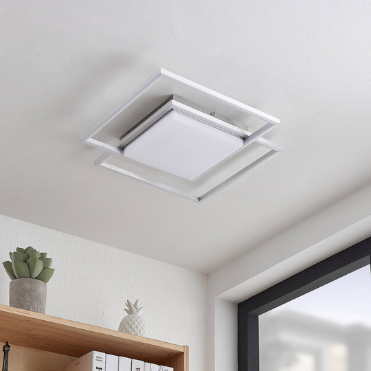Lindby Zayd LED-taklampe, nikkel