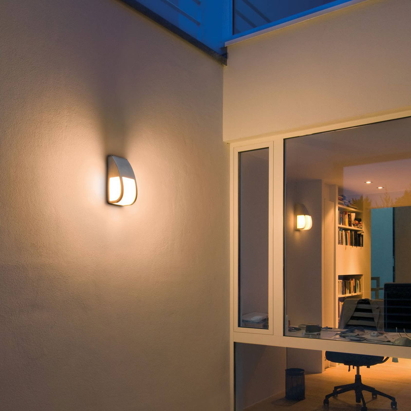 SLV Keras Elt utendørs vegglampe, sølvgrå