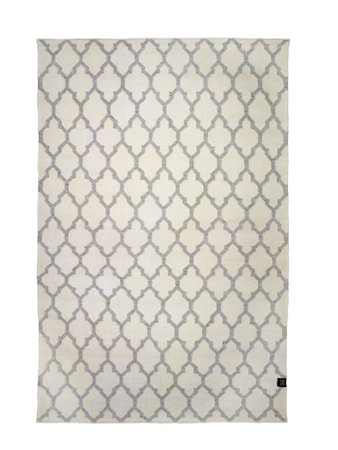 Trellis teppe hvit/grå – 170x230