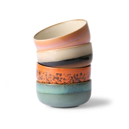 Ceramic 70's Dessertskål 4 stk