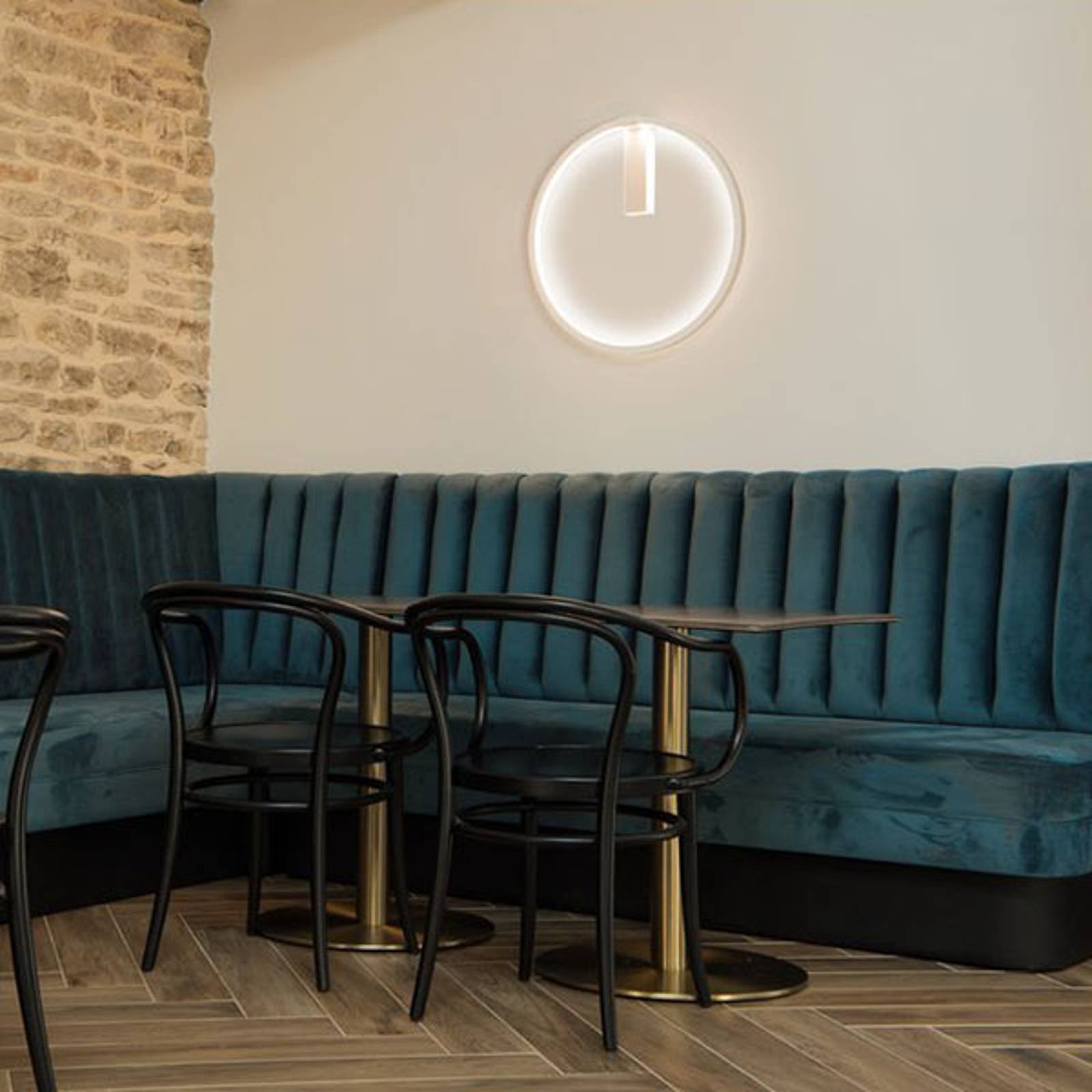 SLV One LED-vegglampe, DALI, hvit, Ø 60 cm
