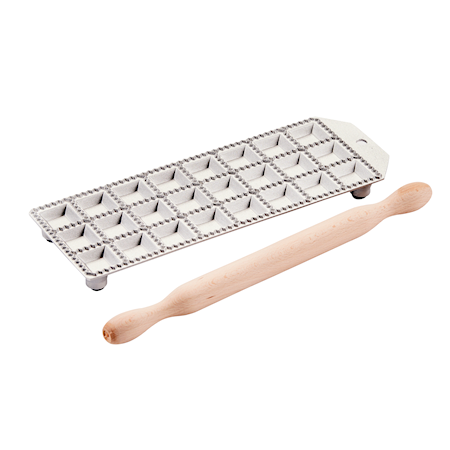 Ravioliform med kjevle 24 stk. 26 x 11 cm