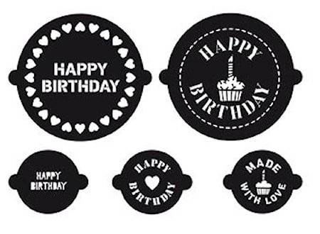 CAKE A CUPCAKE Stensiler Birthday