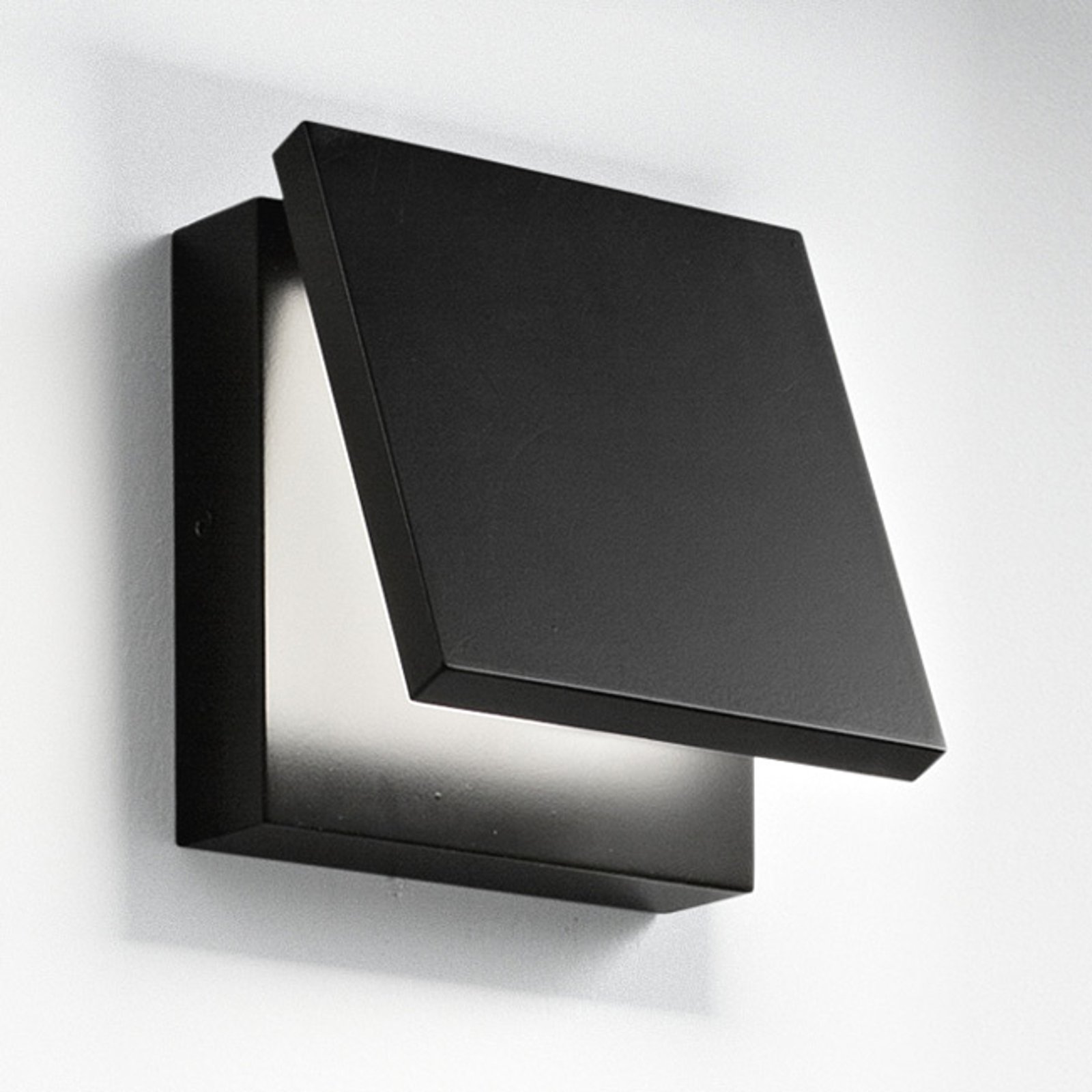 LED-vegglampe Secret, svart
