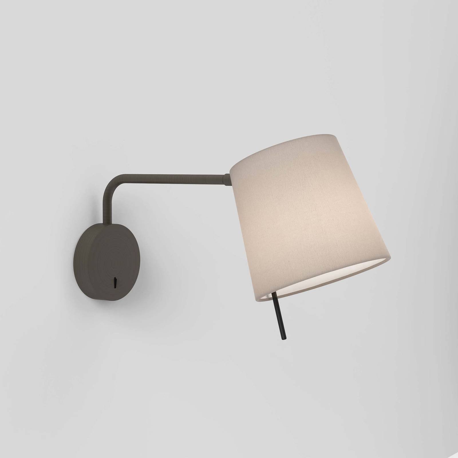 Vegglampe Mitsu Swing, bronse, østersfarget skjerm