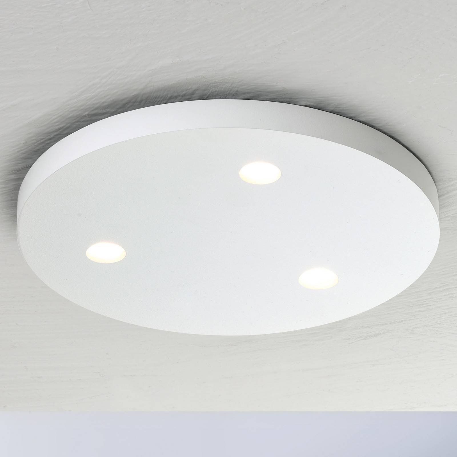 Bopp Close LED-taklampe, tre lyskilder, rund hvit