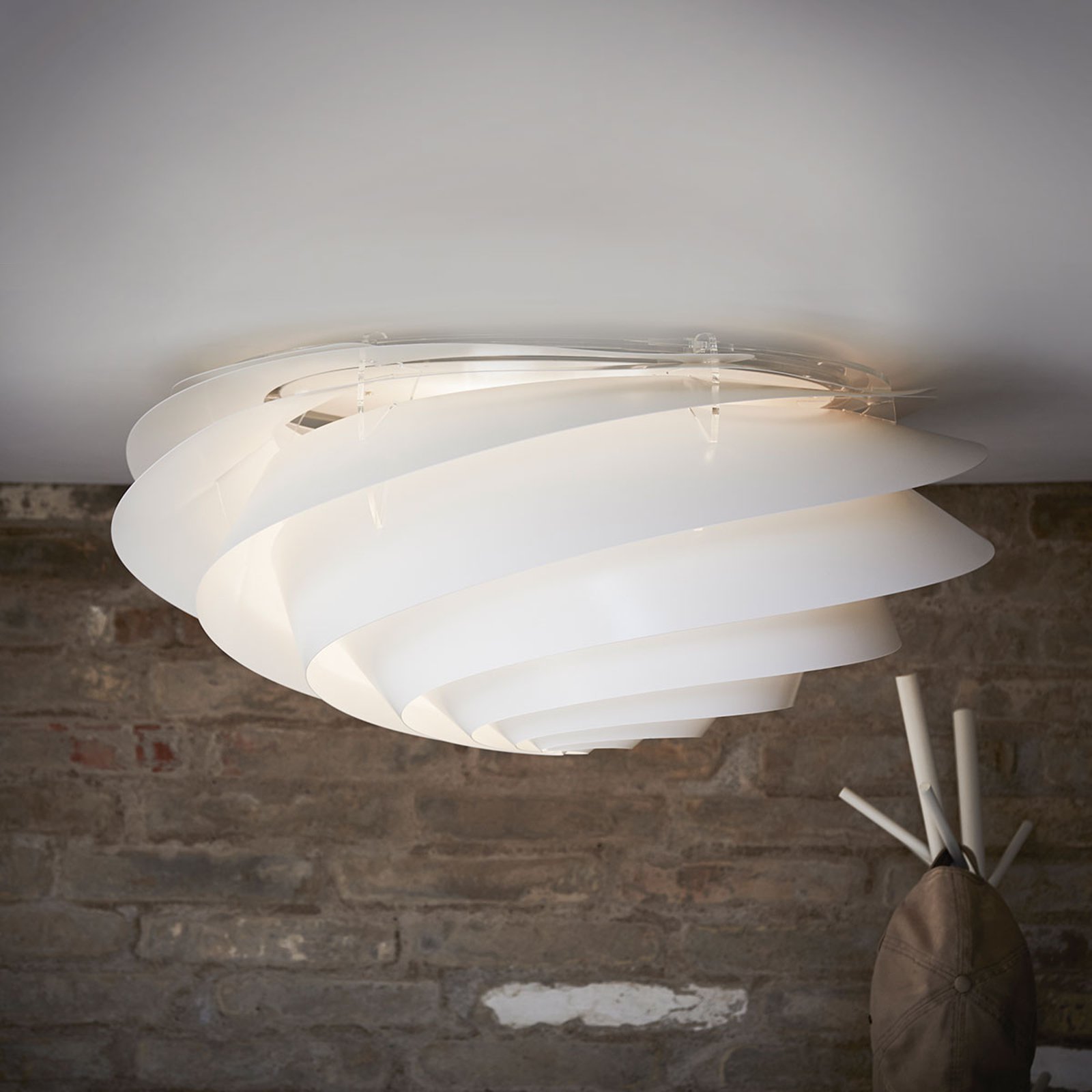 LE KLINT Swirl Large - vegglampe, hvit, dimbar