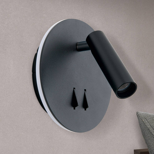 LED-vegglampe Lenny med 2 lyskilder, svart
