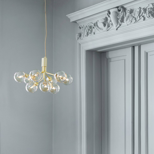 Nuura Apiales 9 hengelampe, messing/gold
