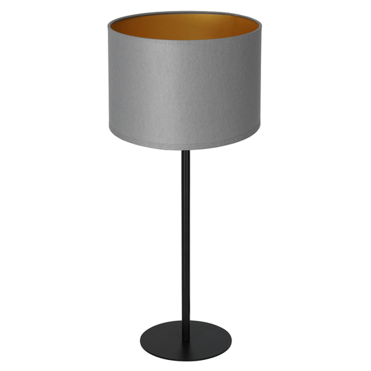 Bordlampe Soho, sylindrisk høyde 56 cm grå/gull