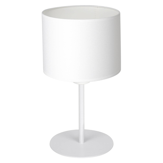 Bordlampe Soho, sylindrisk høyde 34 cm, hvit