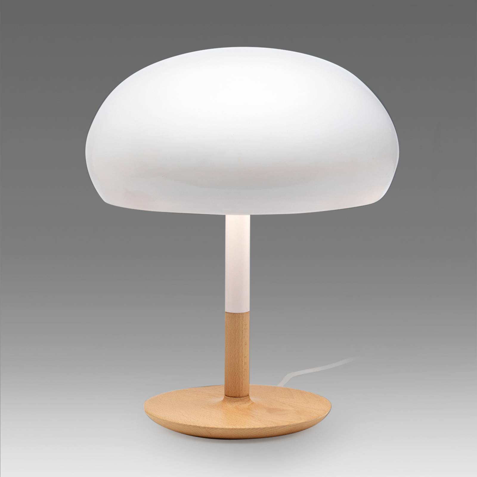 Keramisk bordlampe Aspen i soppform, 45 cm