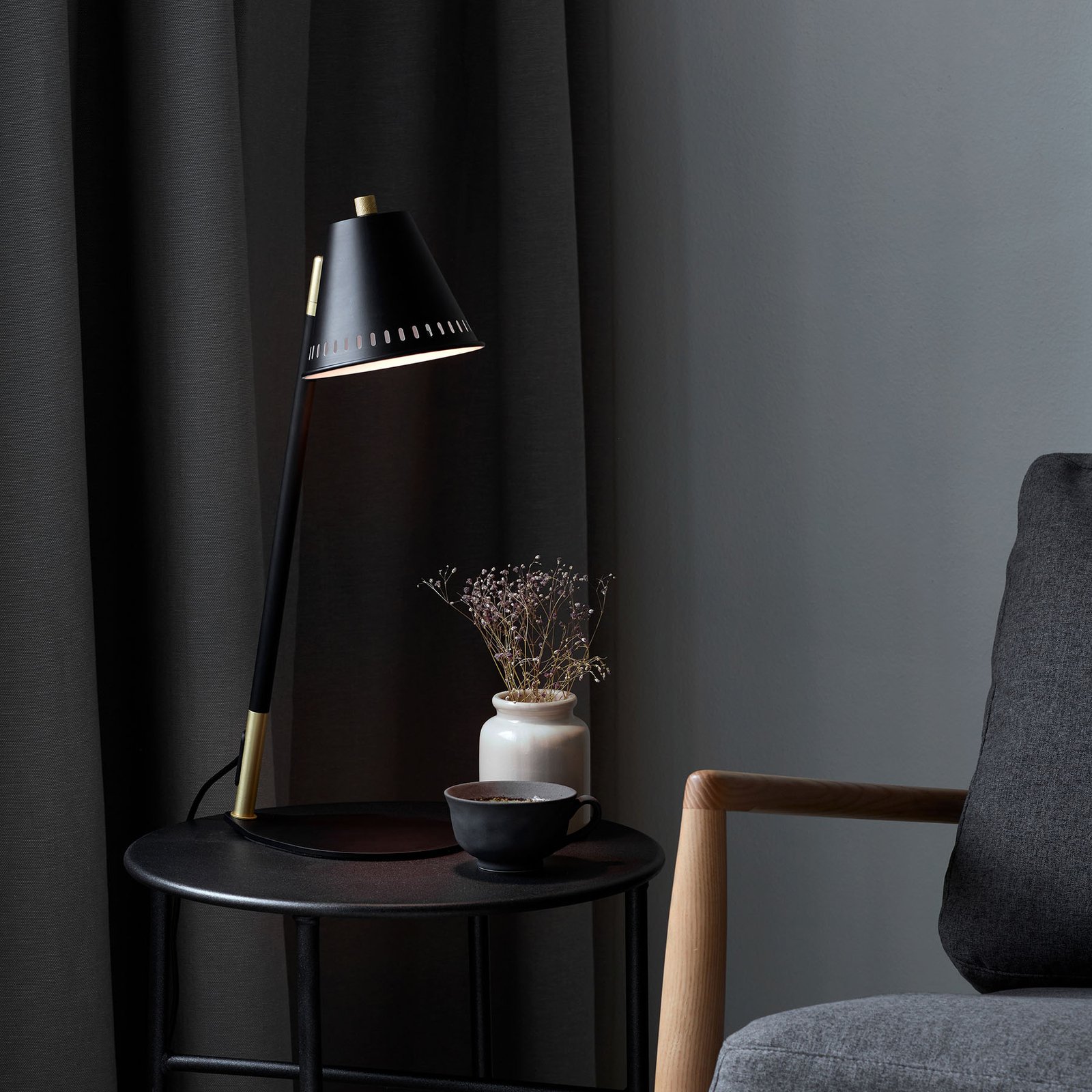 Bordlampe Pine, svart