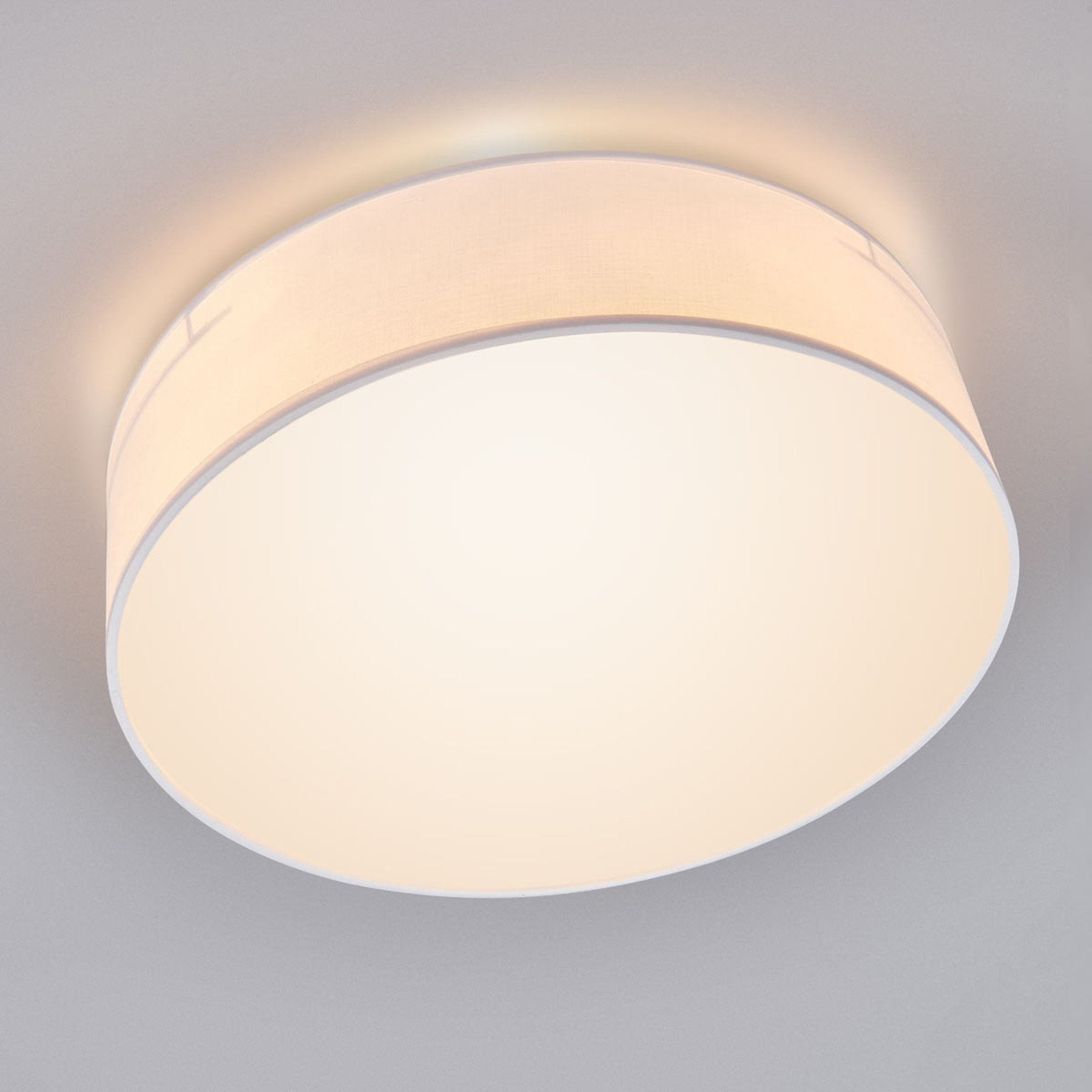 Hvit tekstiltaklampe Ceiling Dream, 40 cm