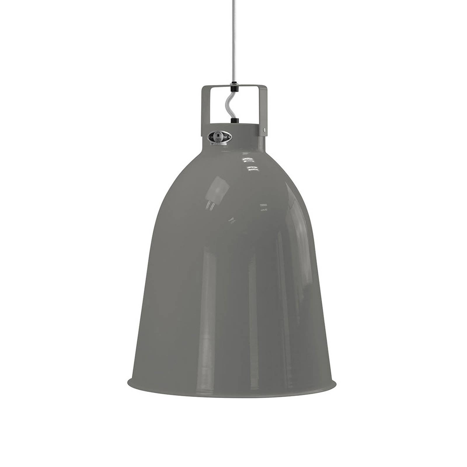 Jieldé Clément C360 hengelampe, blank grå, Ø 36 cm