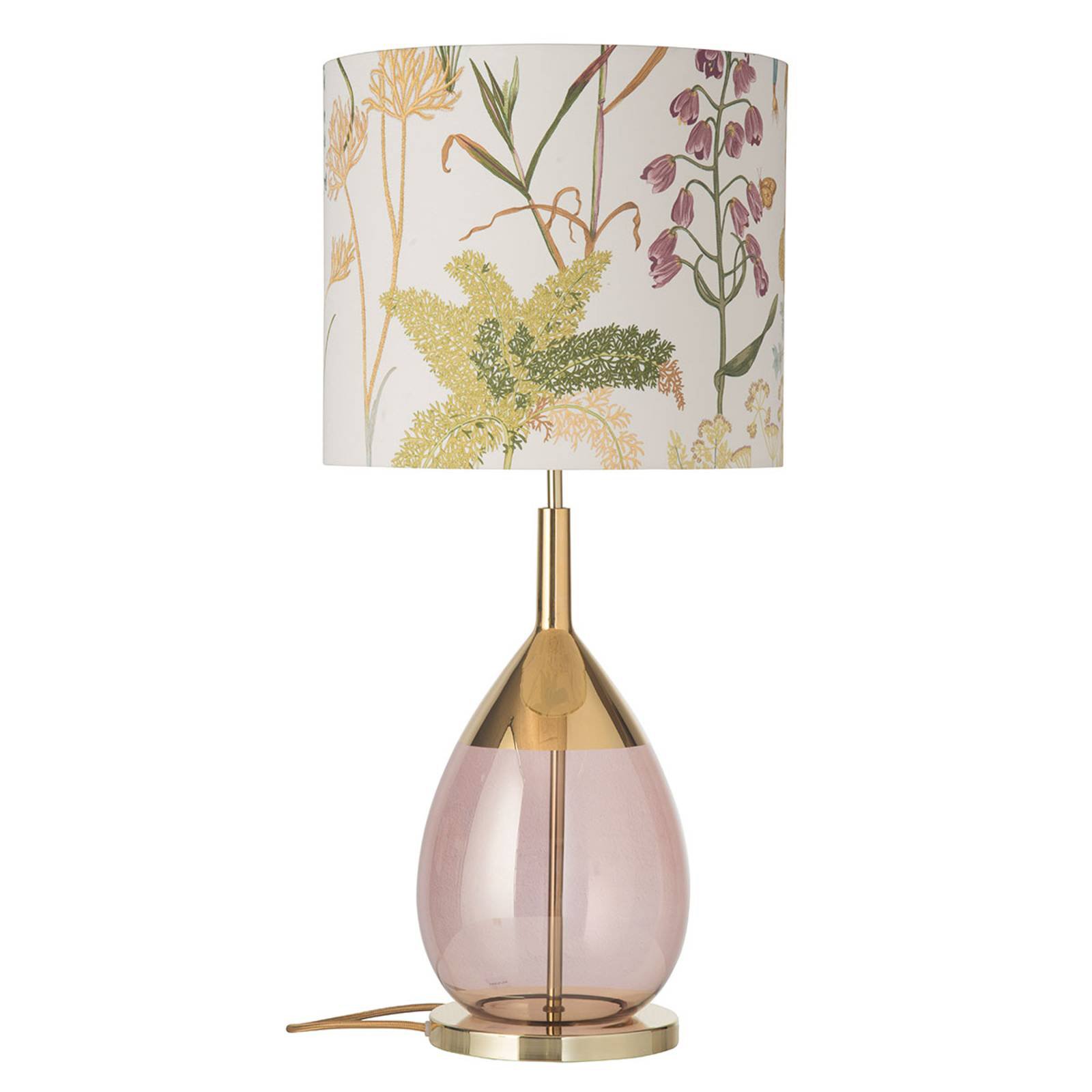 EBB & FLOW Lute bordlampe med skjerm, Botanical