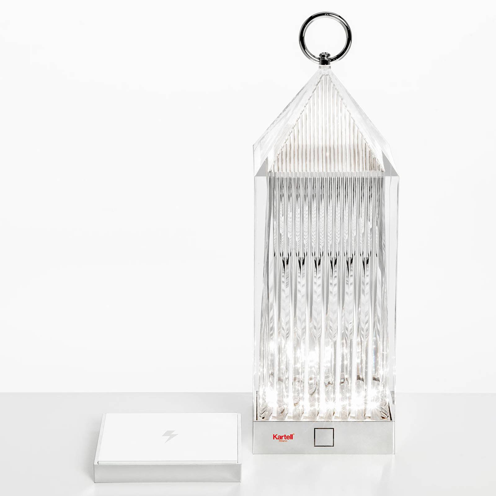 Kartell Lantern LED-bordlampe, transparent IP54