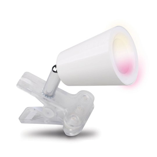iDual Quartz LED-klemmelampe, hvit