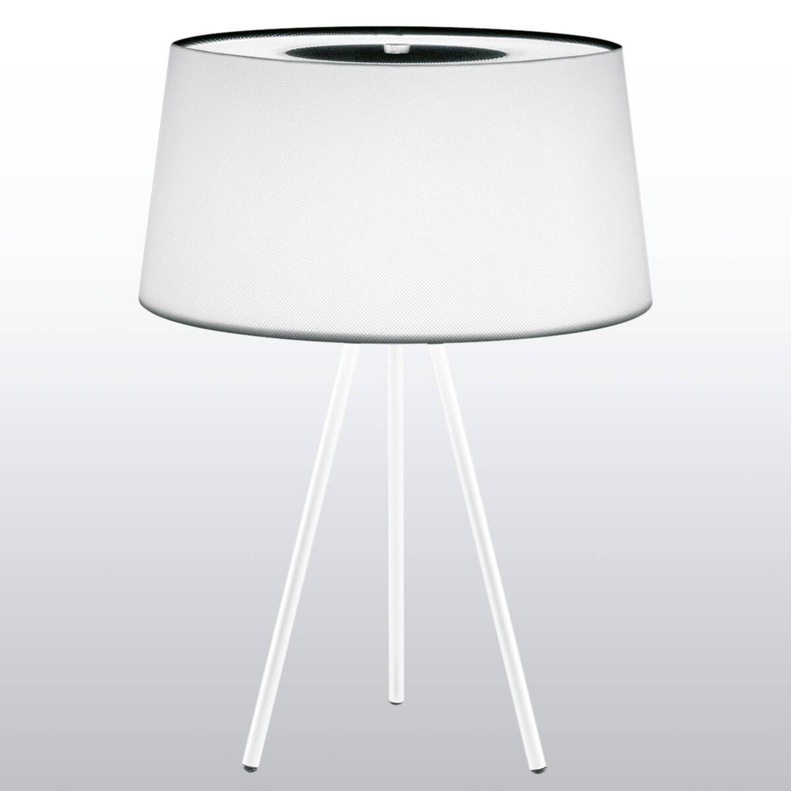 Edel bordlampe Tripod hvit/ hvit fot
