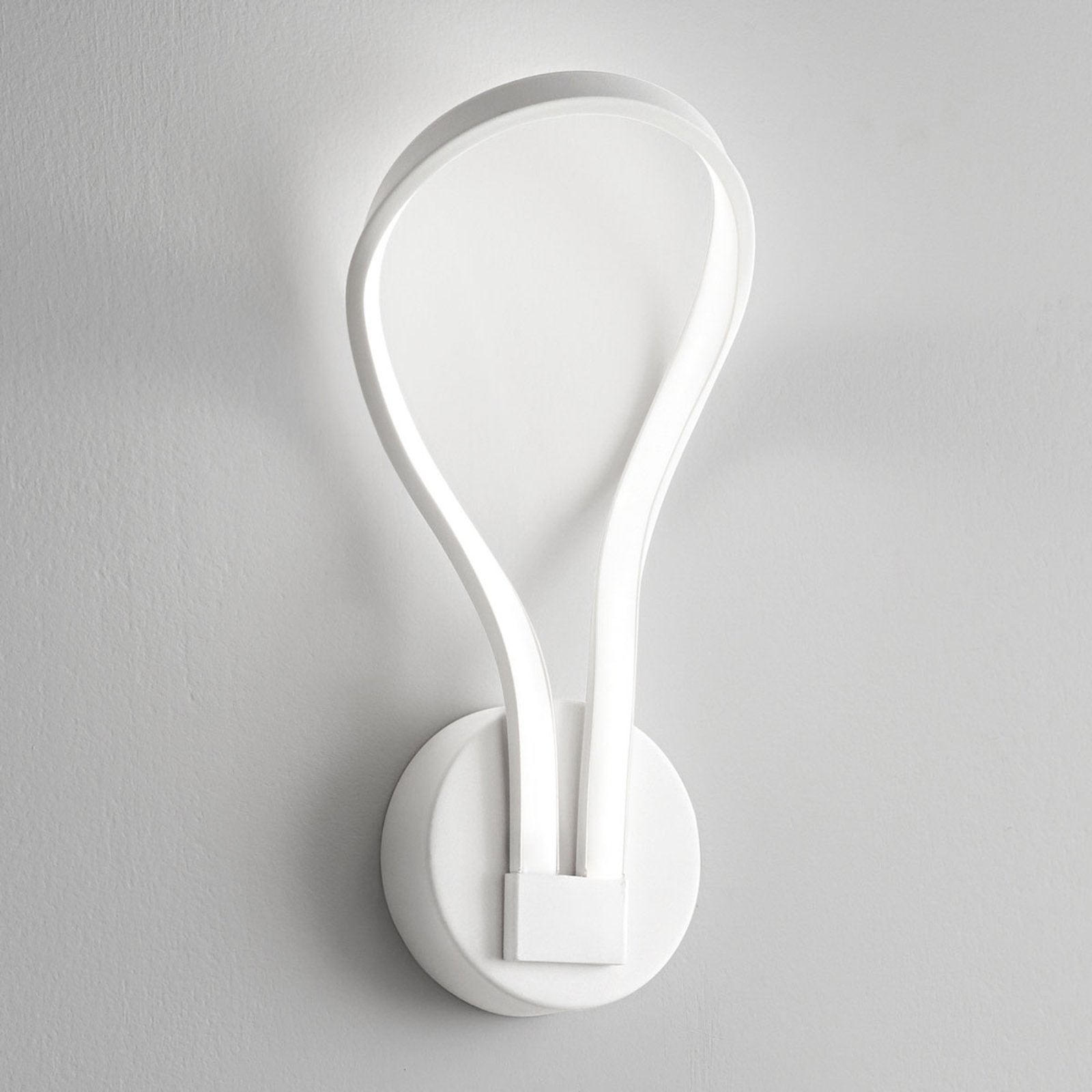 LED-vegglampe Blossom, hvit-matt
