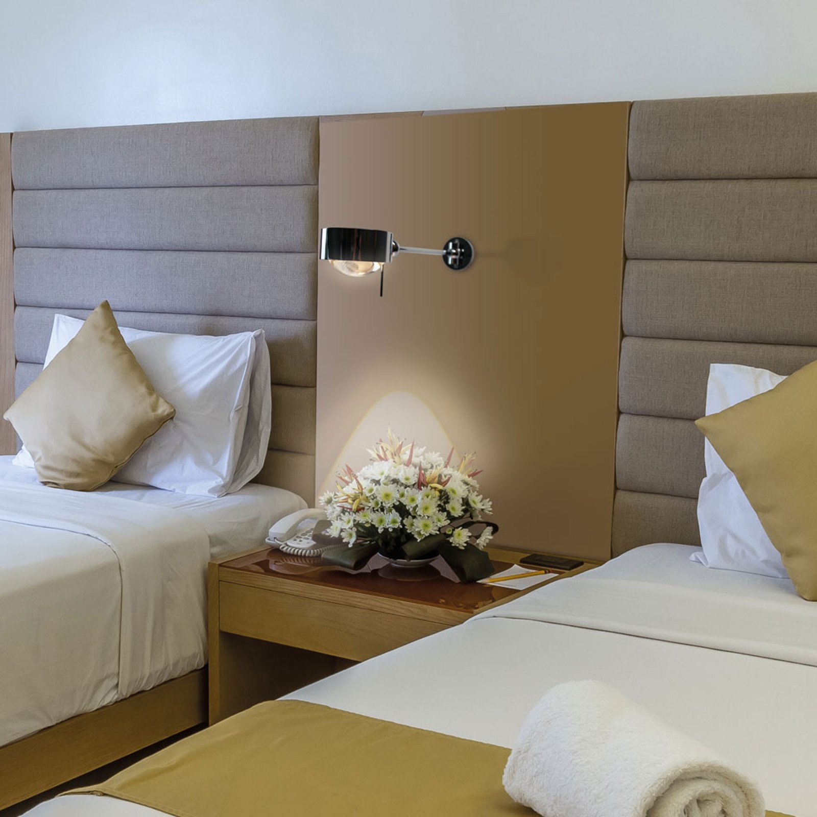 Leselampe Puk Maxx Hotel, 44 cm, krom