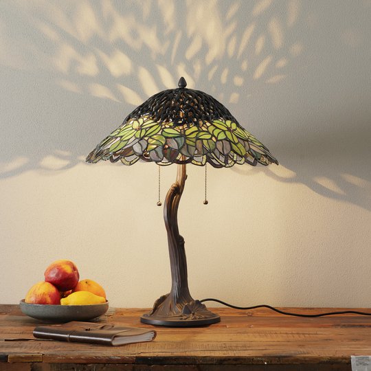 Uvanlig bordlampe Jamaica, Tiffany-stil