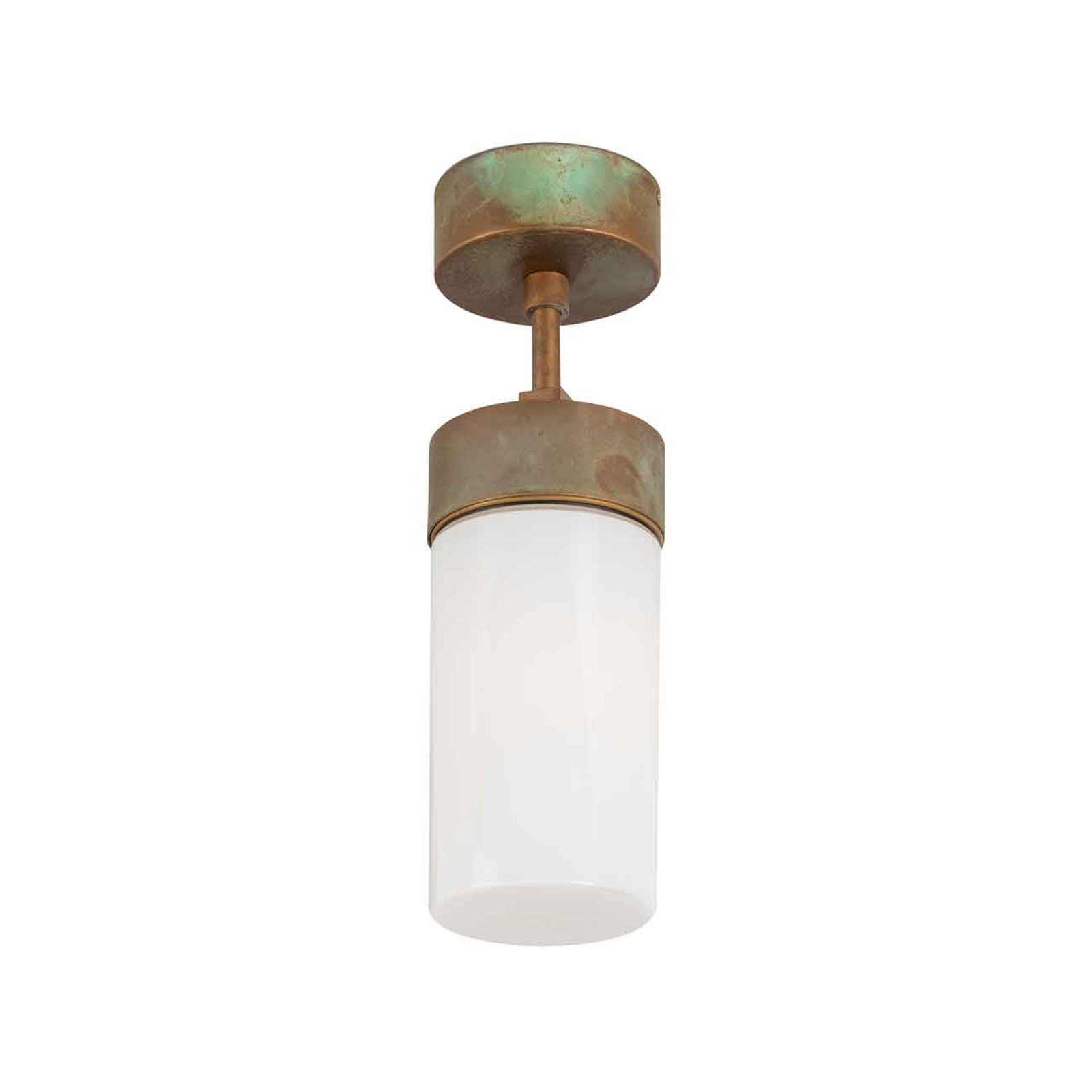 Silindar 3357 taklampe, antikk messing/opal
