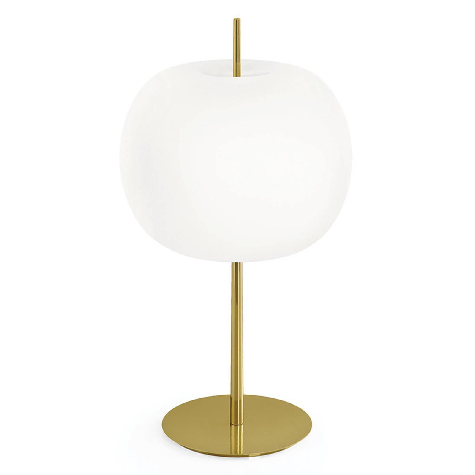 Kundalini Kushi XL bordlampe messing/hvit