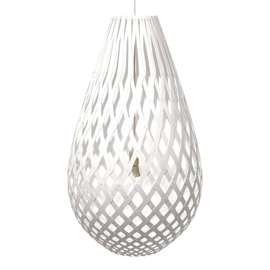 david trubridge Koura pendellampe 75 cm hvit