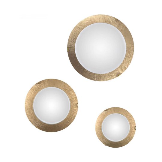 LED-vegglampe Moon Sun, gull, Ø 40 cm