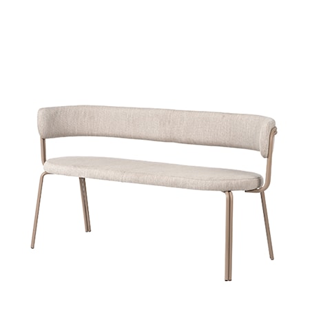 Oda Benk Jern/Tekstil Warm Grey