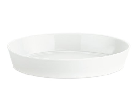 Fat ovalt hvit 31x23 cm