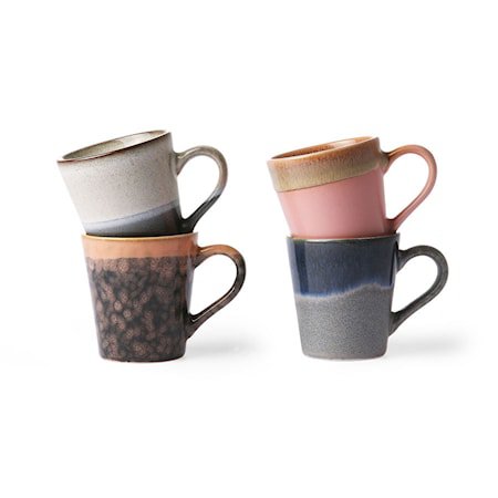 Ceramic 70's Espressokopp 4 stk