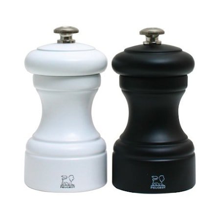 Bistro Salt- & pepperkvern hvit & svart 10 cm