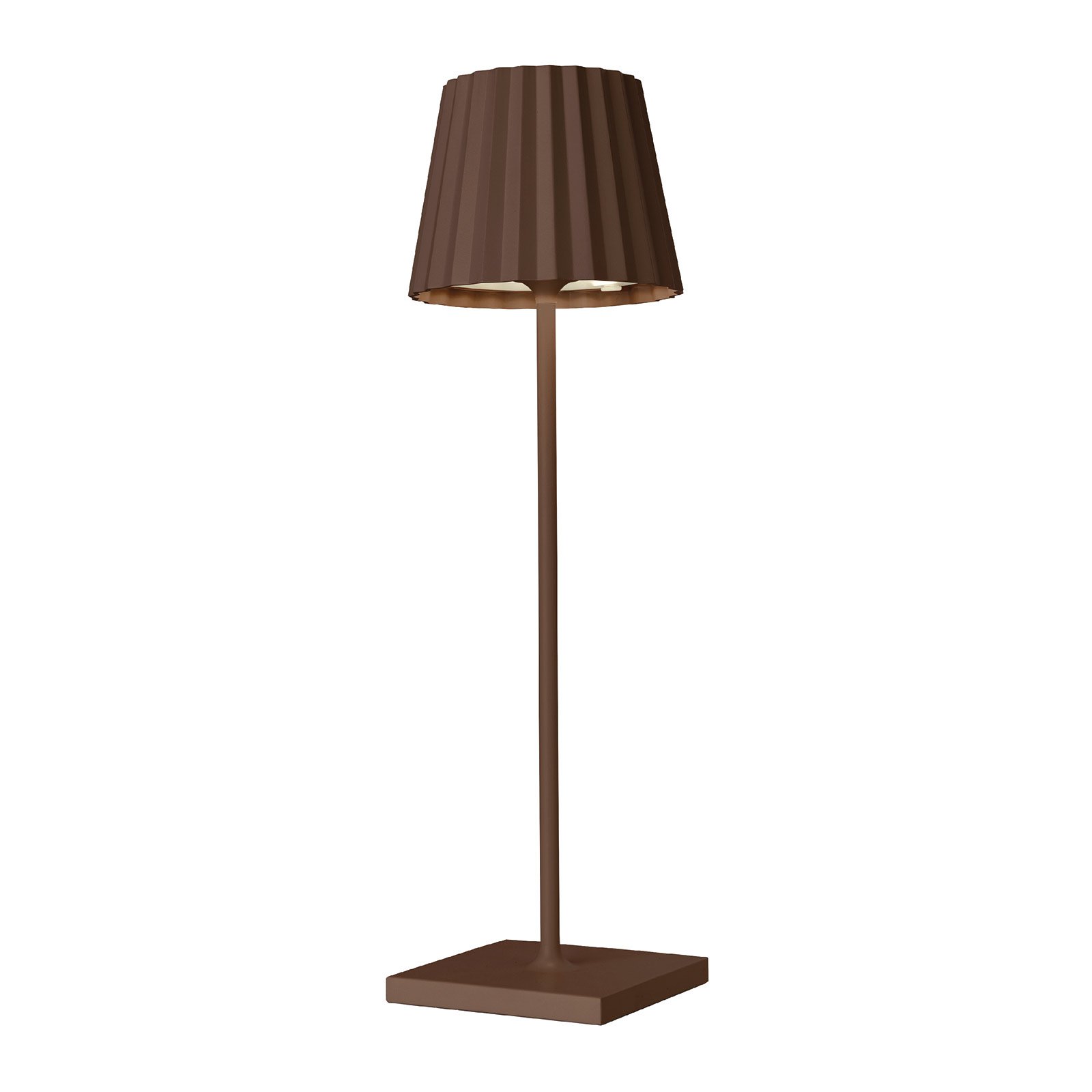LED-bordlampe Troll 2.0 for uteområdet, rust