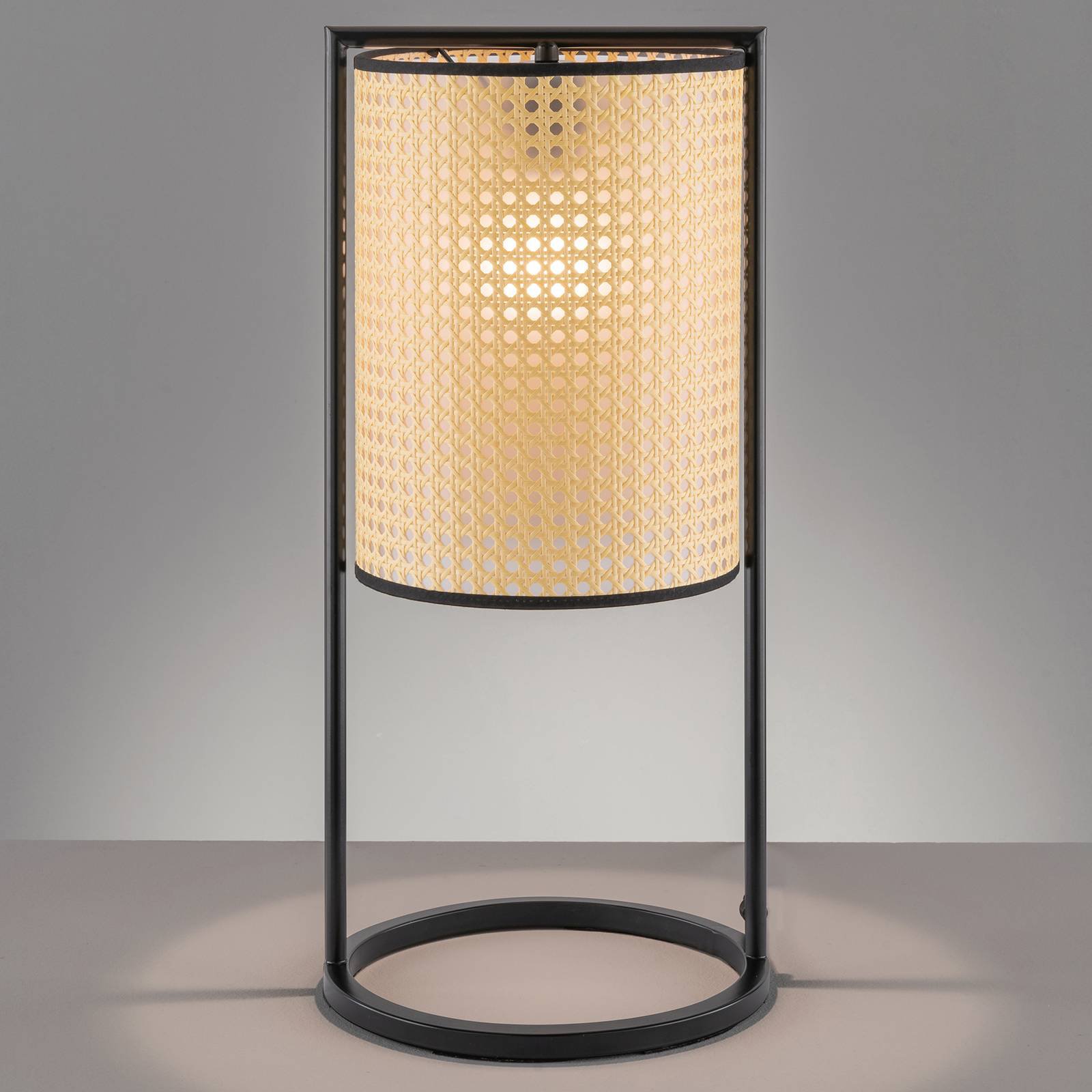Bordlampe Tyler med flettet utseende, høyde 56 cm