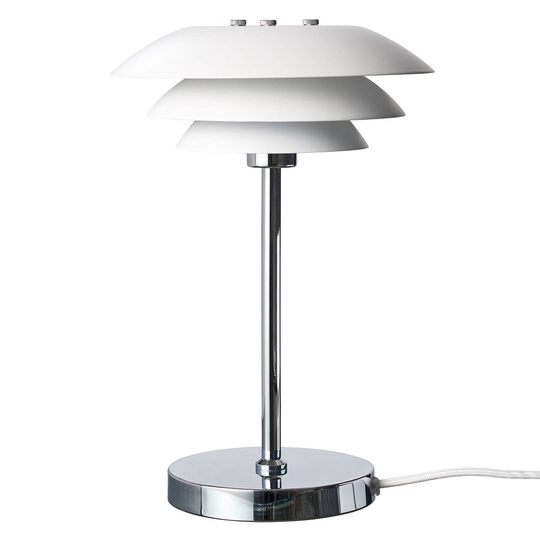Dyberg Larsen DL20 bordlampe metall hvit