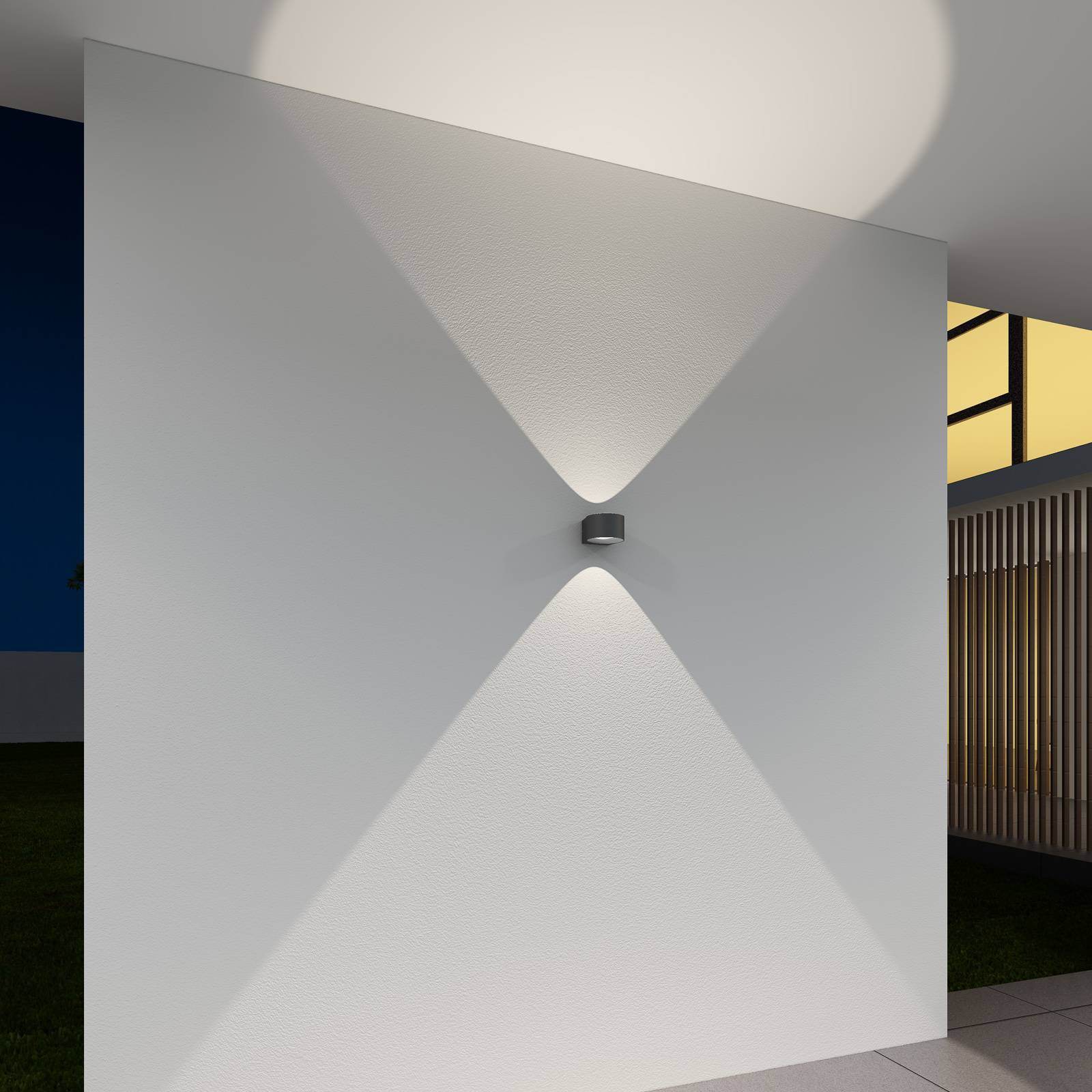 LED-utevegglampe CMD 9029 med glasslinse