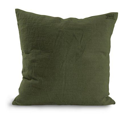 Lovely linen putetrekk – Jeep green, 60x60