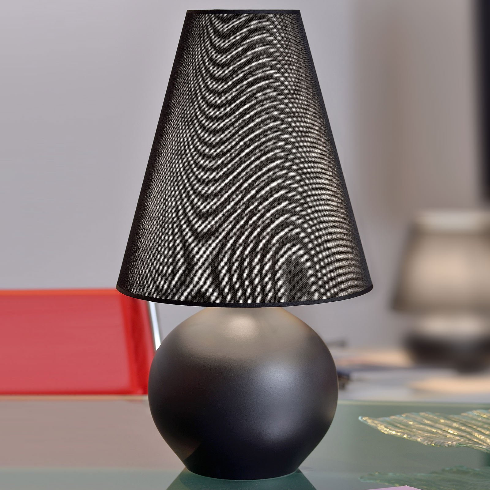 Bordlampe Sfera, høyde 44 cm, svart