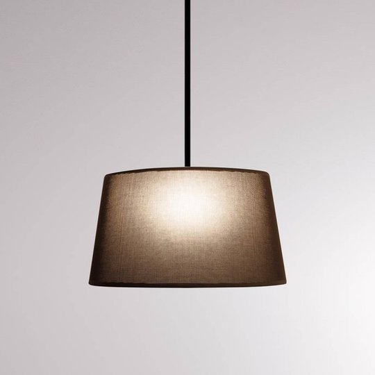 LOUM Bivio hengelampe Ø, 50 cm skjerm brun