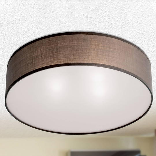 Seda tekstil-taklampe, brun