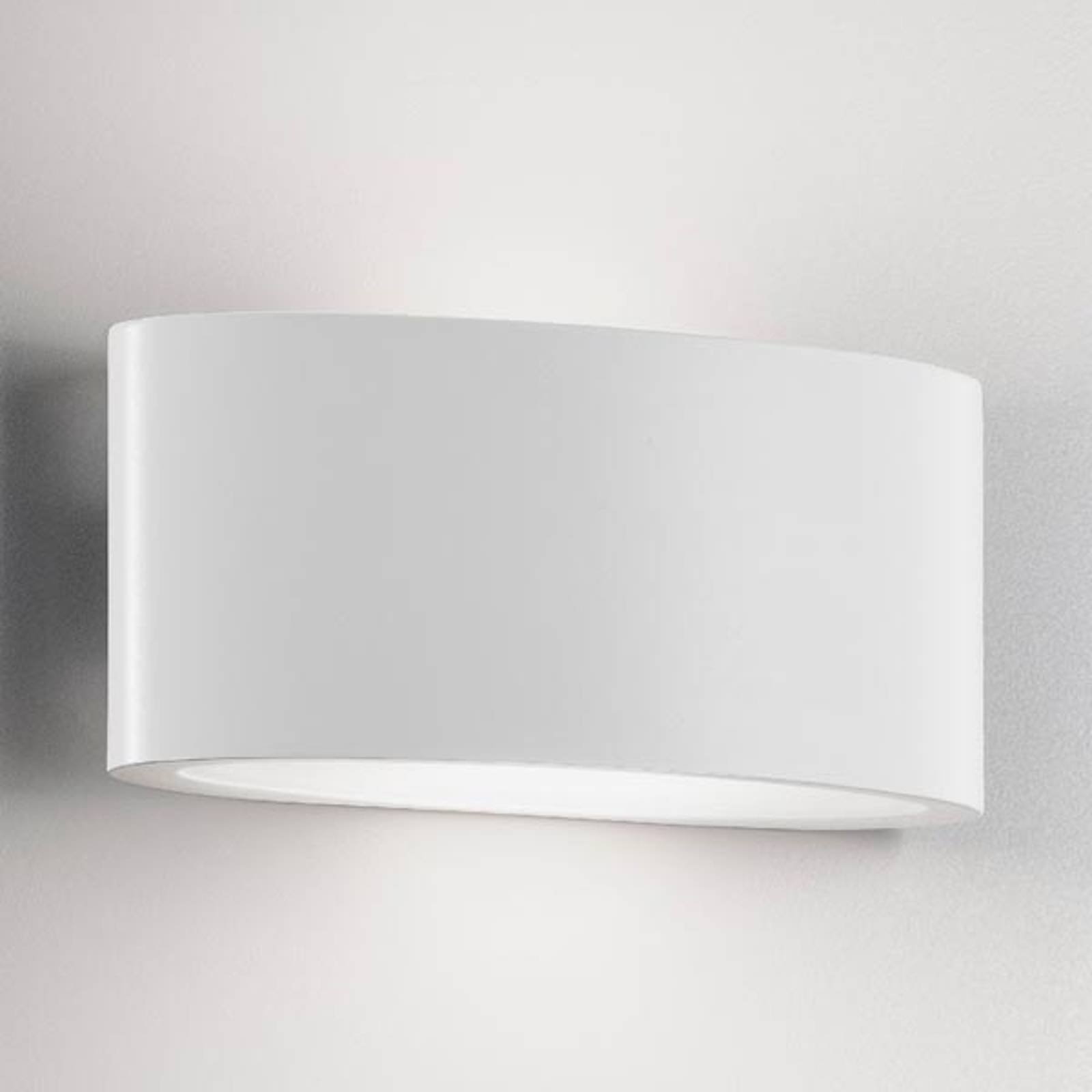 Utendørs LED-vegglampe Ovalino i hvitt