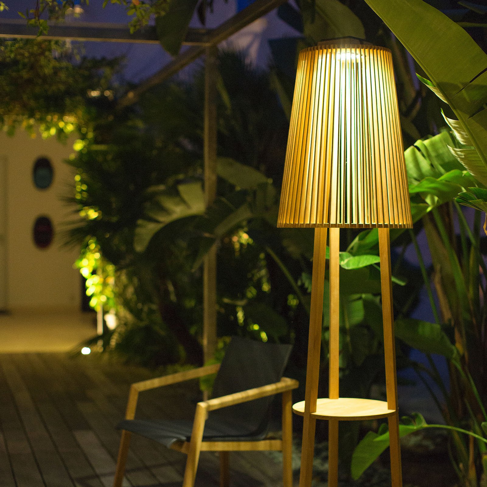 Tecka solcelle-gulvlampe med sensor, Duratek