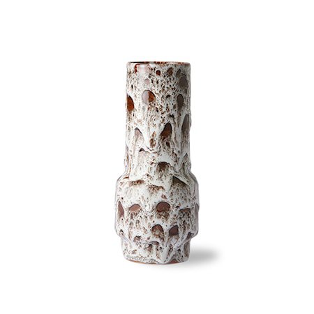 Retro Ceramic Vase Lava White